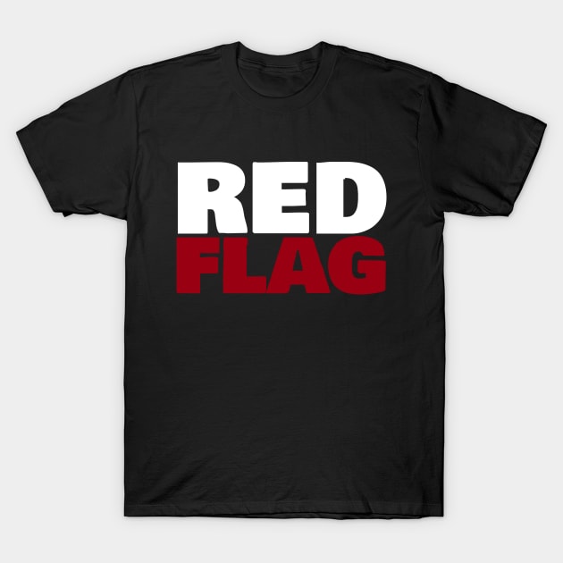 Red Flag Typography T-Shirt by ellenhenryart